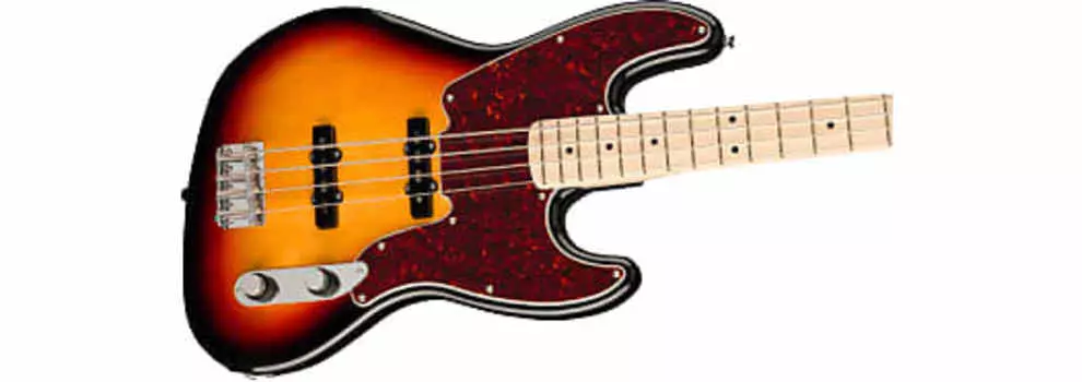 Squier Paranormal Jazz Bass '54, кленовый гриф, черепаховая накладка, 3 цвета Sunburst 0377100500