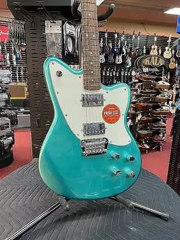 Squier Paranormal Toronado, накладка на гриф Laurel, пергаментная накладка, Mystic Seafoam Paranormal Toronado, Laurel Fingerboard, Parchment Pickguard, Mystic Seafoam