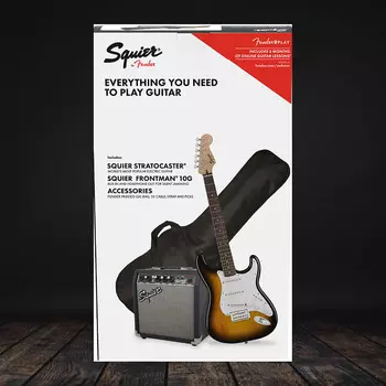 Squier Stratocaster Pack, накладка на гриф Laurel — коричневые солнечные лучи Stratocaster Pack, Laurel Fingerboard-