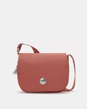 Средне-розовая сумка на плечо из переработанных материалов с клапаном Kipling, розовый