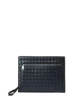 Среднее мужское кожаное портфолио Bottega Veneta, черный