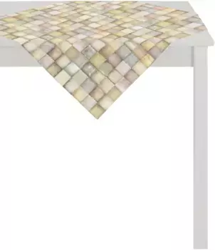 Среднее одеяло APELT "1106 "Осенняя пора, осеннее украшение, осень", (1 шт.), цифровая печать 100х100 см, зеленый/бежевый