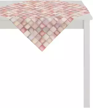 Среднее одеяло APELT "1106 "Осенняя пора, осеннее украшение, осень", (1 шт.), цифровая печать 85х85 см, розовый/светло-фиолетовый