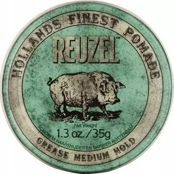 Средней фиксации, помада для укладки волос для мужчин, придает блеск, предотвращает электризацию, 35 г Reuzel, Grease Pomade