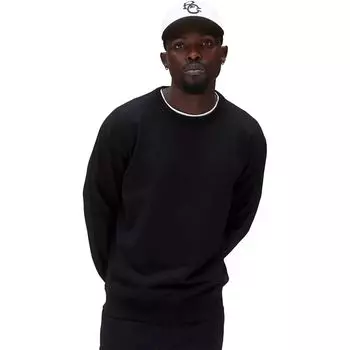 Средней плотности махровая классическая толстовка с круглым вырезом Reigning Champ, черный