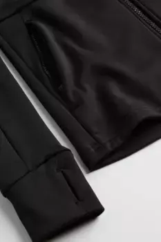 Среднеслойный капюшон на молнии H&M, черный