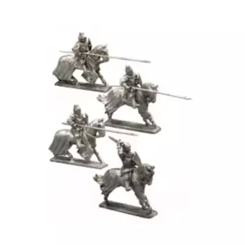 Средневековые рыцари в атаке, 1315–1365 гг., Historical Miniatures - Medieval (28mm) (Mirliton SG)