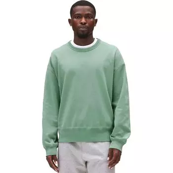 Средневесовый махровый расслабленный свитшот с круглым вырезом Reigning Champ, цвет sage