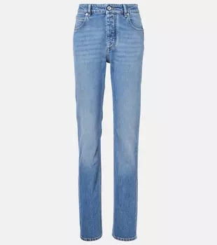 Средневысокие узкие джинсы Bottega Veneta, Mid Blue