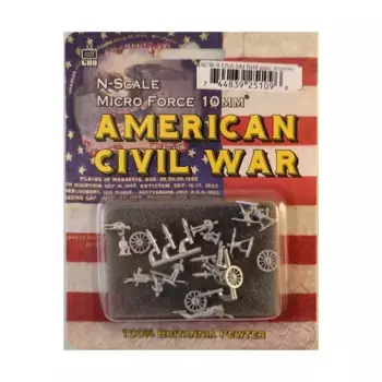 Средние полевые орудия с экипажем из 12 человек - США, Micro Force American Civil War Figures - Deployed Artillery (10mm)