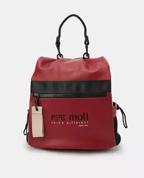 Средний бордовый рюкзак с защитой от краж и передним карманом Pepe Moll, бордо