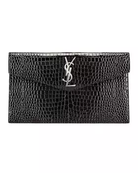 Средний клатч-конверт Uptown Saint Laurent, черный