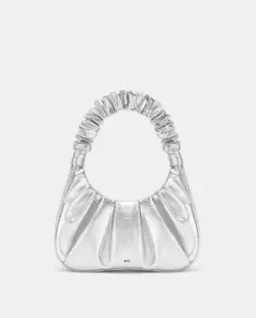 Средний клатч Silver Gabbi со сборками JW PEI, серебряный