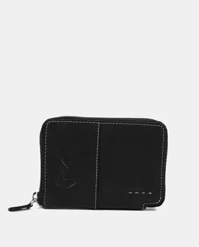 Средний кошелек из черной кожи Abbacino, черный