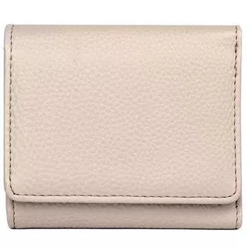 Средний кошелек из искусственной кожи с твердой галькой Julia Buxton, тройное сложение, цвет White Pepper