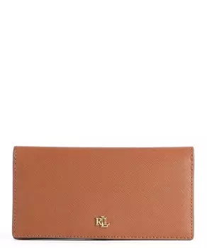 Средний кошелек из яловой кожи, сафьяновая яловая кожа. Lauren Ralph Lauren, коричневый