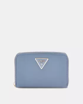 Средний кошелек на молнии Guess, голубой