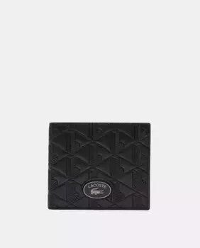 Средний кошелек с монограммой Lacoste, черный