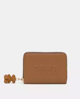 Средний кошелек с застежкой-молнией Tous, коричневый