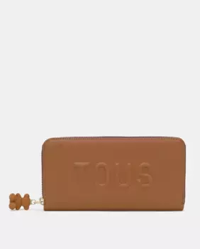 Средний кошелек с застежкой-молнией Tous, коричневый