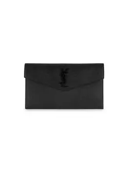 Средний кожаный клатч Uptown Saint Laurent