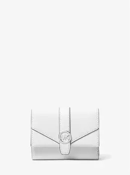 Средний кожаный кошелек Greenwich тройного сложения Michael Kors, белый