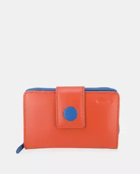 Средний кожаный кошелек Yancci, оранжевый
