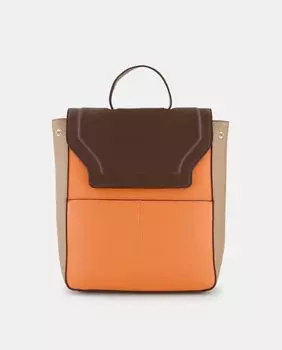 Средний красный рюкзак с контрастными деталями Jo & Mr. Joe, красный