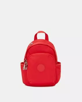 Средний красный рюкзак с передним карманом Kipling, красный