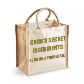 Средний натуральный золотой джутовый пакетик. Секретные ингредиенты повара (тсс и просекко) 60 SECOND MAKEOVER, золото