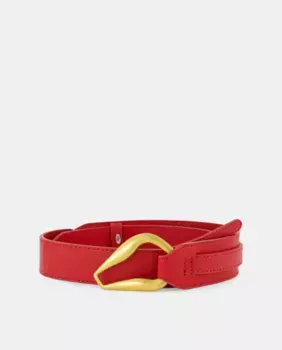 Средний ремень со специальной пряжкой Tintoretto, красный