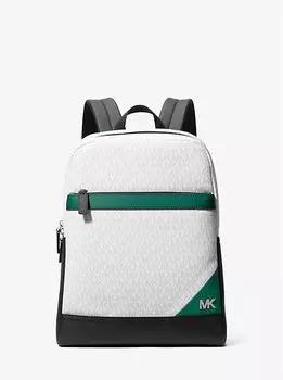 Средний рюкзак Cooper с фирменным логотипом и цветными блоками Michael Kors, зеленый
