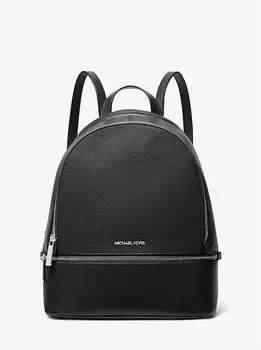 Средний рюкзак Rhea из шагреневой кожи Michael Kors, черный