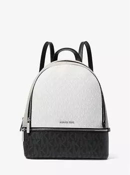 Средний рюкзак Rhea с фирменным логотипом и цветными блоками Michael Kors, мультиколор