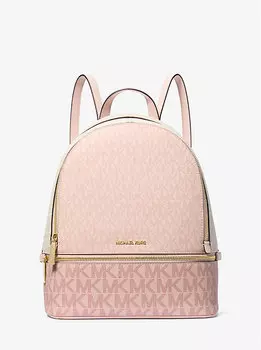 Средний рюкзак Rhea с фирменным логотипом и цветными блоками Michael Kors, мультиколор