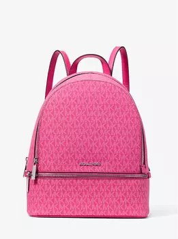 Средний рюкзак с фирменным логотипом Rhea Michael Kors, розовый