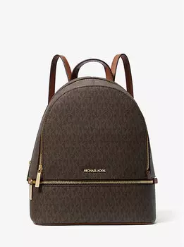 Средний рюкзак с фирменным логотипом Rhea Michael Kors, коричневый