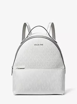 Средний рюкзак с логотипом Sheila Michael Kors, серебряный