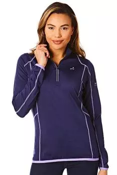 Средний слой для гольфа с воротником-молнией Under Par, темно-синий