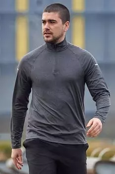 Средний слой Echo Melange с полумолнией для езды на велосипеде в тренажерном зале для занятий спортом на открытом воздухе Mountain Warehouse, серый