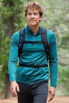 Средний слой Echo Melange с полумолнией для езды на велосипеде в тренажерном зале для занятий спортом на открытом воздухе Mountain Warehouse, зеленый