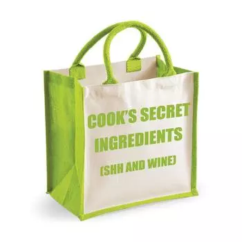 Средний зеленый джутовый пакетик. Секретные ингредиенты повара (тсс и вино) 60 SECOND MAKEOVER, зеленый