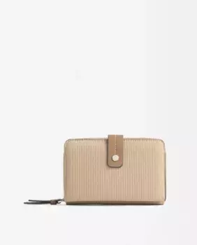 Средний женский фактурный кошелек с застежкой-молнией Parfois, бежевый