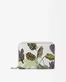Средний женский кошелек на молнии с цветочным принтом Parfois, белый