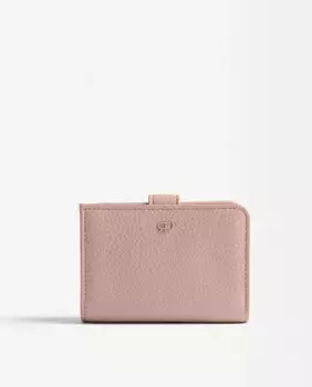 Средний женский кошелек с застежкой-молнией, однотонный Parfois, розовый