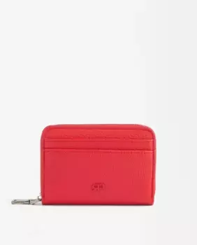 Средний женский кошелек с застежкой-молнией, однотонный Parfois, красный