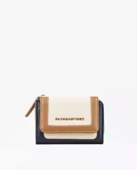 Средний женский кошелек трехцветный комбинированный PACOMARTINEZ, мультиколор
