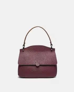 Средняя бордовая сумка с клапаном и съемным ремнем через плечо Abbacino, бордо