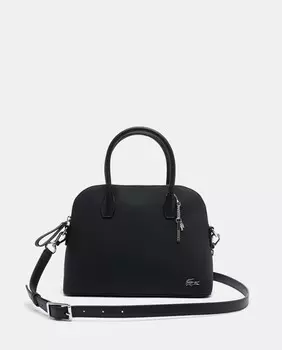 Средняя черная сумочка с несколькими ручками Lacoste, черный