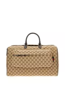 Средняя дорожная сумка GG Supreme Gucci, нейтральный цвет